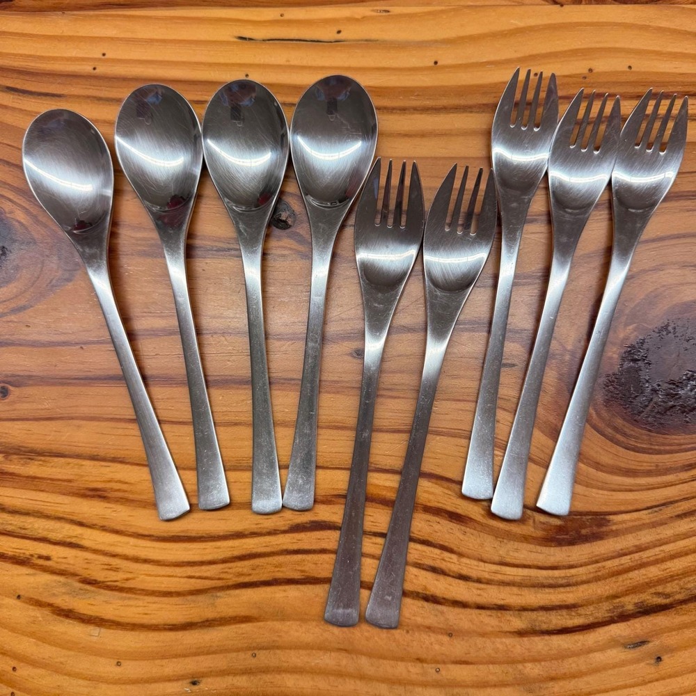 Dalia Olympia‎ Spain 18/10 Stainless Steel Flatware 9pc Spoons Forks MCM 60s